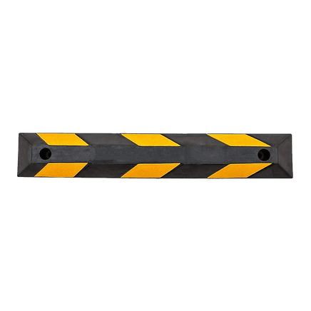 90cm Heavy Duty Rubber Curb Parking Guide Wheel Driveway Stopper Reflective Yellow Tools Kings Warehouse 