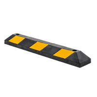 90cm Heavy Duty Rubber Curb Parking Guide Wheel Driveway Stopper Reflective Yellow Tools Kings Warehouse 