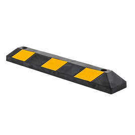 90cm Heavy Duty Rubber Curb Parking Guide Wheel Driveway Stopper Reflective Yellow Tools Kings Warehouse 