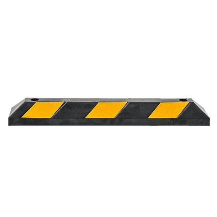 90cm Heavy Duty Rubber Curb Parking Guide Wheel Driveway Stopper Reflective Yellow Tools Kings Warehouse 