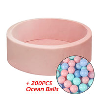90X30cm Ocean Ball Pit Soft Baby Kids Play Pit + 200PCS Macaron Ocean Balloons Kings Warehouse 