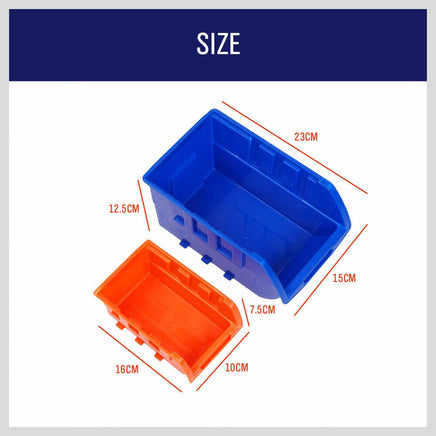 92-Piece Bin Mobile Garage Storage Bin Rack Heavy-Duty Tool Organizer with Swivel Wheels Sports & Fitness Kings Warehouse 