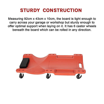 92cm Professional Rolling Mechanics Car Creeper Crawler Board Under Car Tool Tools Kings Warehouse 