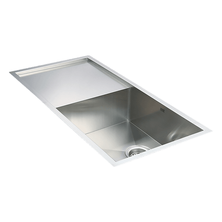 960x450mm Handmade Stainless Steel Undermount / Topmount Kitchen Sink with Waste Furniture Kings Warehouse 