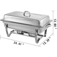 9L Chafing Dish Set Buffet Pan Bain Marie Bow Stainless Steel Food Warmer Kings Warehouse 