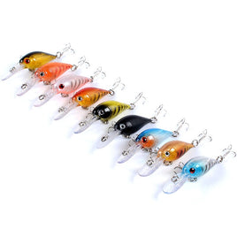 9x Popper Crank 5.7cm Fishing Lure Lures Surface Tackle Fresh Saltwater Kings Warehouse 