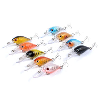 9x Popper Crank 5.7cm Fishing Lure Lures Surface Tackle Fresh Saltwater Kings Warehouse 