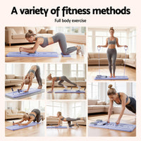 Everfit Pilates Board Foldable Reformer Multi Functional Exercise Trainer Purple