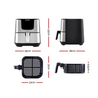 Air Fryer 7L LCD Fryers Stainless Steel