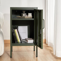 Bedside Table Metal Cabinet - Green