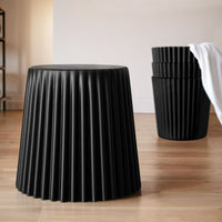 Set of 4 Cupcake Bar Stools Stackable Foot Stools Black