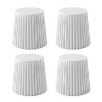 Set of 4 Cupcake Bar Stools Stackable Foot Stool White