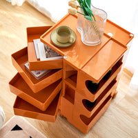 Storage Trolley Bedside Table 5 Tier Cart Boby Replica Orange