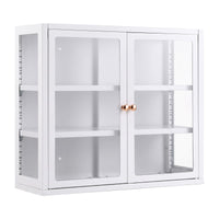 Artiss Buffet Cabinet Sideboard Wall Mounted Clear Display Storage 60cm White
