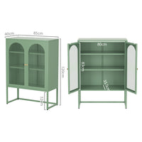 Buffet Sideboard Metal Cabinet - ELMA Green