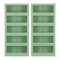 Artiss 2x Buffet Sideboard Cabinet Storage Cupboard Mesh Doors Metal ELIA Green