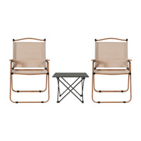 Weisshorn 3pc Camping Table Chair Set Outdoor Folding Aluminium Portable Picnic