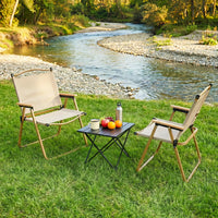 Weisshorn 3pc Camping Table Chair Set Outdoor Folding Aluminium Portable Picnic