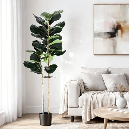 Artiss 150cm Artificial Fiddle Tree Faux Trees Indoor Decor Artificial Plants Lifelike Plant 1.5M