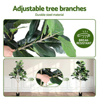 Artiss 180cm Artificial Fiddle Tree Faux Trees Indoor Decor Artificial Plants Lifelike Plant 1.8M