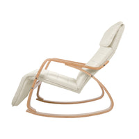 Rocking Armchair Footrest Nursing Beige Afton