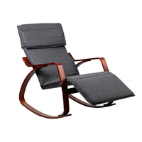 Rocking Armchair Footrest Nursing Charcoal Afton