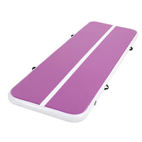 Everfit 3M Air Track Gymnastics Tumbling Exercise Yoga Mat W/ Pump Inflatable Purple