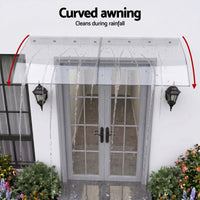 Instahut Window Door Awning 0.4mx2m Transparent