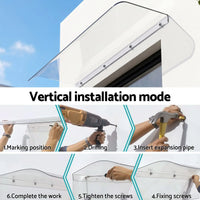 Instahut Window Door Awning 0.4mx2m Transparent