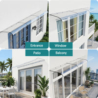 Instahut Window Door Awning 0.4mx3m Transparent