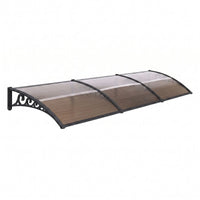 Instahut Window Door Awning 0.8mx3m Brown