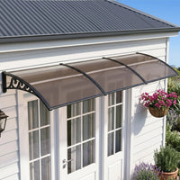 Instahut Window Door Awning 0.8mx3m Brown