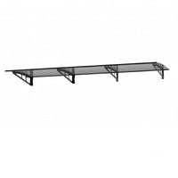 Instahut Window Door Awning Canopy 1m x 3m Grey Solid Sheet Metal Frame