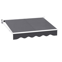 Retractable Folding Arm Awning Manual Sunshade 2Mx1.5M Grey