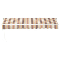 Retractable Folding Arm Awning Manual Sunshade 3Mx2.5M Beige Brown