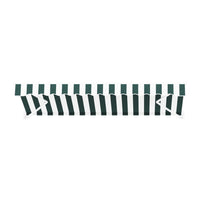 Retractable Folding Arm Awning Manual Sunshade 3Mx2.5M Green White