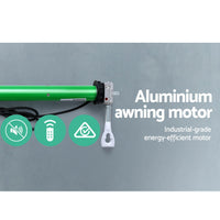 Retractable Folding Arm Awning Motorised Sunshade 2Mx1.5M Grey