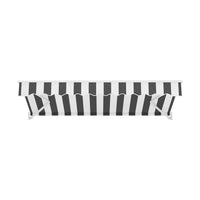 Instahut Retractable Folding Arm Awning Motorised Sunshade 2.5Mx2M Grey White