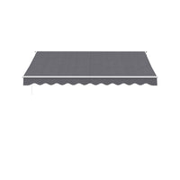 Instahut Retractable Folding Arm Awning Motorised Sunshade 3.5M X 3M Grey