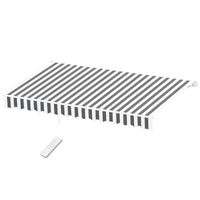 Instahut Retractable Folding Arm Awning Motorised Sunshade 4.5Mx3M Grey White