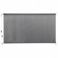 Instahut 3X2.5M HDPE Straight Drop Awning Outdoor Roller Blind Shade Screen Grey