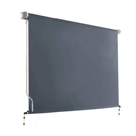 Instahut 2.7X2.5M Outdoor Blinds Awning Roll Down Canopy Retractable Outdoor Blinds Window Shade Grey