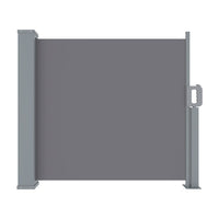 Side Awning Sun Shade Outdoor Blinds Retractable Screen 1X3M Grey