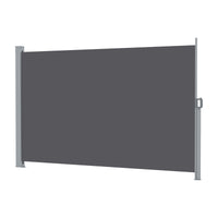 Instahut 2X3.5M Side Awning Retractable Privacy Screen Outdoor Sun Shade Grey