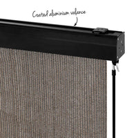 2.1X2.5M Outdoor Blinds Awning Roll Down Retractable Knit Fabric Outdoor Blinds Window Shade Brown