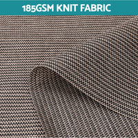 2.1X2.5M Outdoor Blinds Awning Roll Down Retractable Knit Fabric Outdoor Blinds Window Shade Brown
