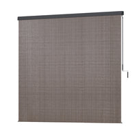 3X2.5M Outdoor Blinds Awning Roll Down Retractable Knit Fabric Outdoor Blinds Window Shade Brown