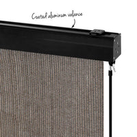 3X2.5M Outdoor Blinds Awning Roll Down Retractable Knit Fabric Outdoor Blinds Window Shade Brown