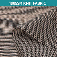 3X2.5M Outdoor Blinds Awning Roll Down Retractable Knit Fabric Outdoor Blinds Window Shade Brown