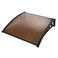 Instahut Window Door Awning 1mx1.2m Brown